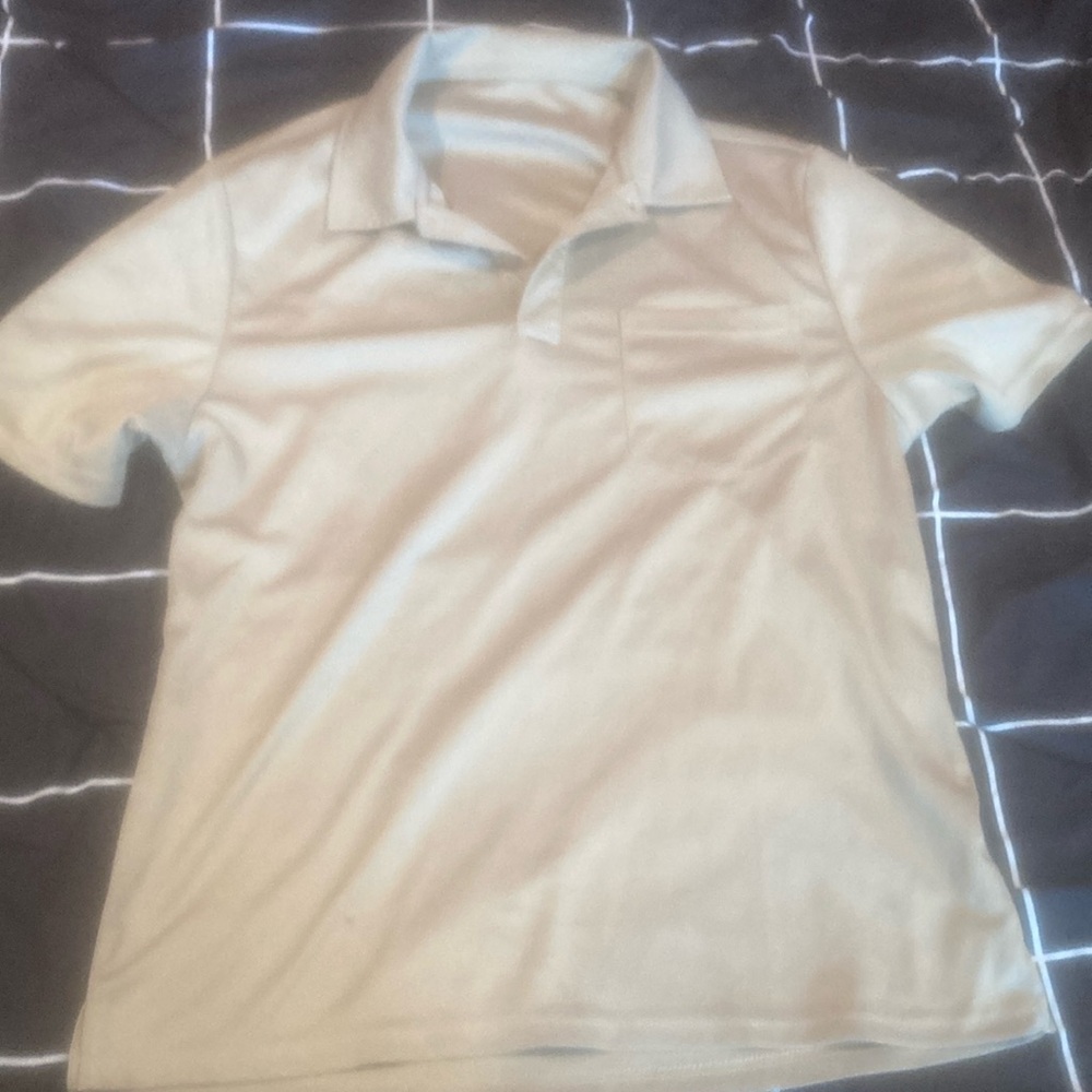 Khaki golf polo shirt mens